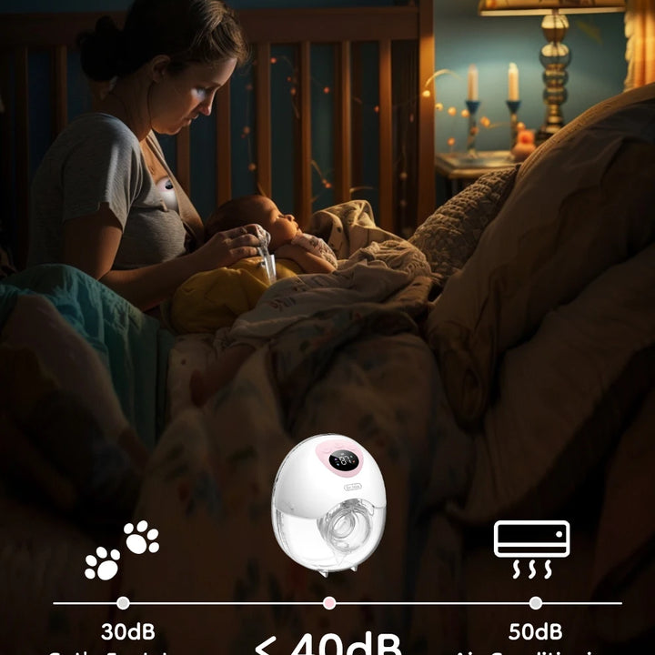 Dr.isla Wearable Electric Breast Pump, 4 Modes, 36 Suction Levels, Hands-Free, 19/24mm Flange.
